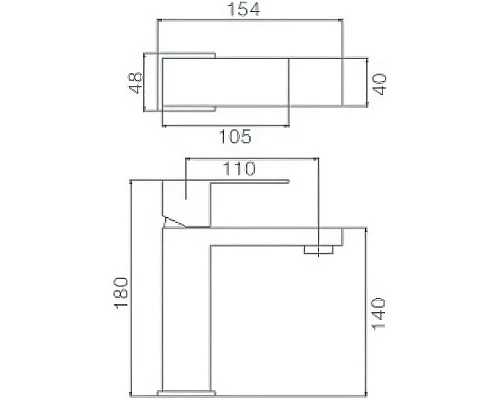 Купить Смеситель для раковины Haiba HB10803-2 Нержавеющая сталь в магазине сантехники Santeh-Crystal.ru