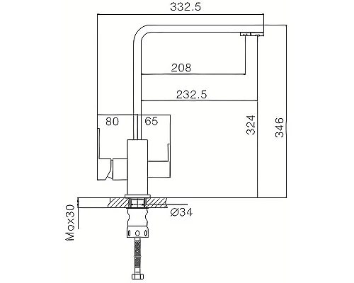 Заказать Смеситель для кухни Haiba HB76803-7 Черный матовый в магазине сантехники Santeh-Crystal.ru