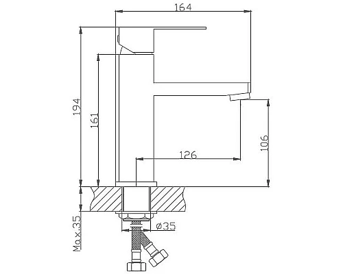 Приобрести Смеситель для раковины Haiba HB10803 Нержавеющая сталь в магазине сантехники Santeh-Crystal.ru