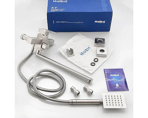 Купить Смеситель для ванны Haiba HB22803 универсальный Нержавеющая сталь в магазине сантехники Santeh-Crystal.ru