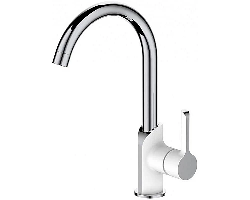 Купить Смеситель для кухни Haiba HB70805-8 Белый Хром в магазине сантехники Santeh-Crystal.ru