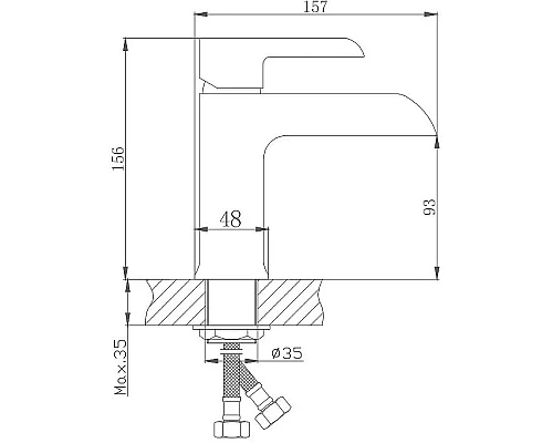 Приобрести Смеситель для раковины Haiba HB12805-8 с гигиеническим душем Белый Хром в магазине сантехники Santeh-Crystal.ru