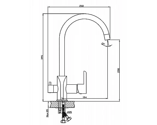 Заказать Смеситель для кухни Haiba HB76805-8 Белый Хром в магазине сантехники Santeh-Crystal.ru