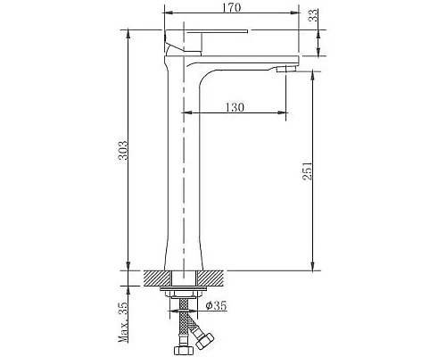 Приобрести Смеситель для раковины Haiba HB11807 Нержавеющая сталь в магазине сантехники Santeh-Crystal.ru