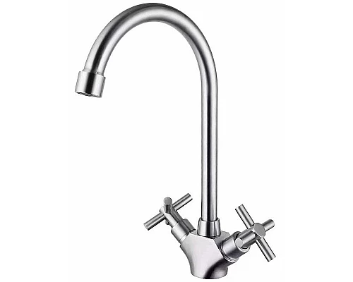 Приобрести Смеситель для кухни Haiba HB49808 Нержавеющая сталь в магазине сантехники Santeh-Crystal.ru