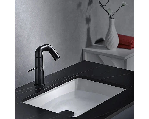 Приобрести Смеситель для раковины Haiba HB10813-7 Черный матовый в магазине сантехники Santeh-Crystal.ru