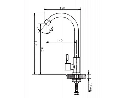Купить Кран для одного типа воды Haiba HB4183 Нержавеющая сталь в магазине сантехники Santeh-Crystal.ru