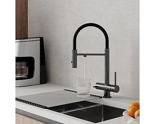 Купить Смеситель для кухни Iddis Ace ACEGMFFi05 Графит в магазине сантехники Santeh-Crystal.ru