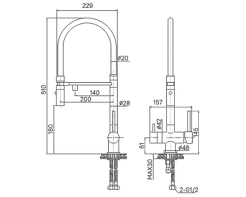 Заказать Смеситель для кухни Iddis Ace ACEBNFFi05 Сатин в магазине сантехники Santeh-Crystal.ru