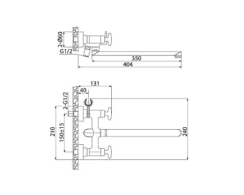 Купить Смеситель для ванны Iddis Acros ACRSBL2i10WA универсальный Хром в магазине сантехники Santeh-Crystal.ru