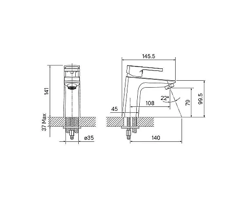 Заказать Смеситель для раковины Iddis Bild BILBL00i01 Черный матовый в магазине сантехники Santeh-Crystal.ru