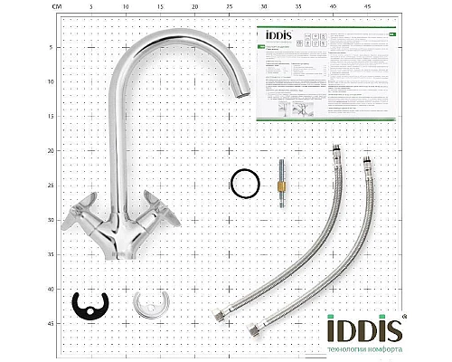 Заказать Смеситель для кухни Iddis Copter COPSBJ0i05 Хром в магазине сантехники Santeh-Crystal.ru