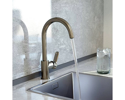 Купить Смеситель для кухни Iddis Cuba CUBBNFJi05 Сатин в магазине сантехники Santeh-Crystal.ru