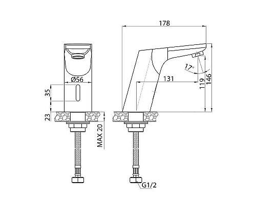 Заказать Смеситель для раковины Iddis Pulse PULSBS0i86 Хром глянцевый в магазине сантехники Santeh-Crystal.ru