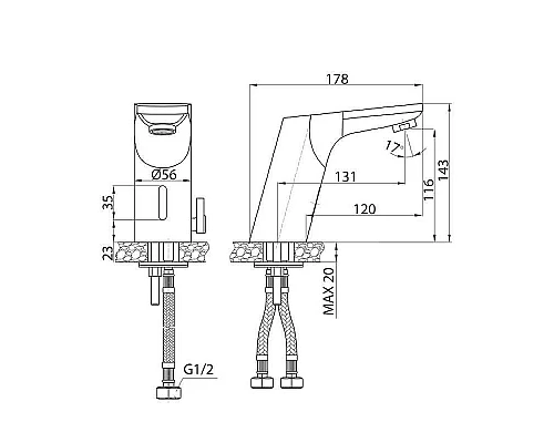 Купить Смеситель для раковины Iddis Pulse PULSBS1i86 Хром глянцевый в магазине сантехники Santeh-Crystal.ru