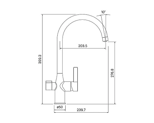Приобрести Смеситель для кухни Iddis Pure PURSBFJi05 Хром в магазине сантехники Santeh-Crystal.ru