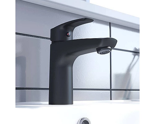 Заказать Смеситель для раковины Iddis Ray RAYBL00i01 Черный матовый в магазине сантехники Santeh-Crystal.ru