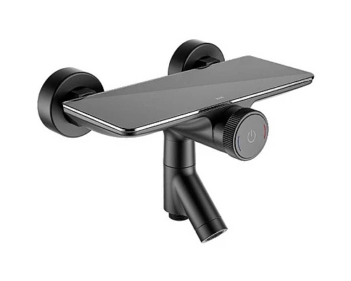 Купить Смеситель для ванны Iddis Shelfy SHEBLBTi02WA Черный матовый в магазине сантехники Santeh-Crystal.ru