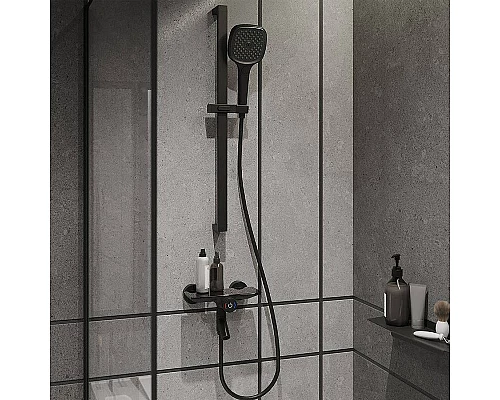 Купить Смеситель для ванны Iddis Shelfy SHEBLBTi02WA Черный матовый в магазине сантехники Santeh-Crystal.ru