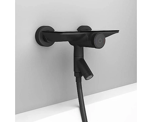 Купить Смеситель для ванны Iddis Shelfy SHEBLBTi02WA Черный матовый в магазине сантехники Santeh-Crystal.ru