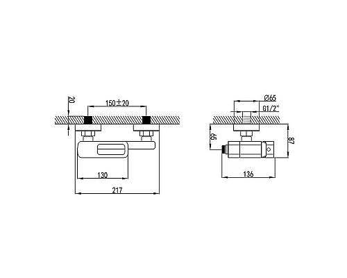 Купить Смеситель для ванны Iddis Slide SLIGM00i02 Графит в магазине сантехники Santeh-Crystal.ru