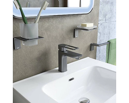 Приобрести Смеситель для раковины Iddis Slide SLIGM00i01 Графит в магазине сантехники Santeh-Crystal.ru