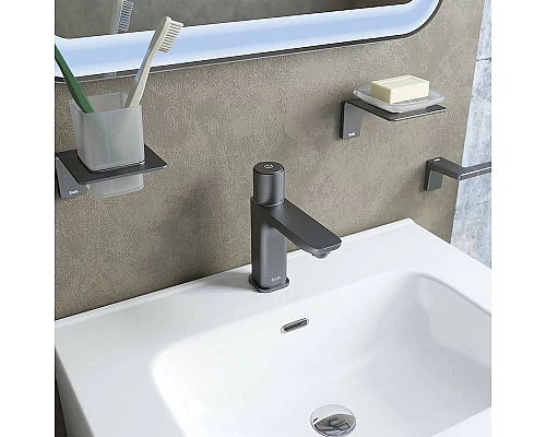 Купить Смеситель для раковины Iddis Slide SLIGMBTi01 Графит в магазине сантехники Santeh-Crystal.ru