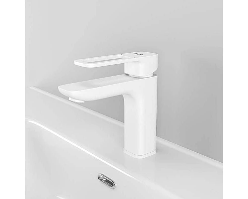 Купить Смеситель для раковины Iddis Slide SLIWT00i01 Белый матовый в магазине сантехники Santeh-Crystal.ru