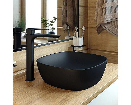 Приобрести Смеситель для раковины Iddis Slide SLIBL01i01 Черный матовый в магазине сантехники Santeh-Crystal.ru