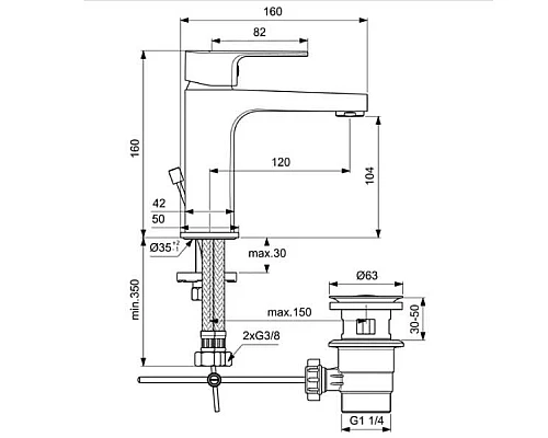 Приобрести Комплект смесителей Ideal Standard Esla BC264AA Хром в магазине сантехники Santeh-Crystal.ru