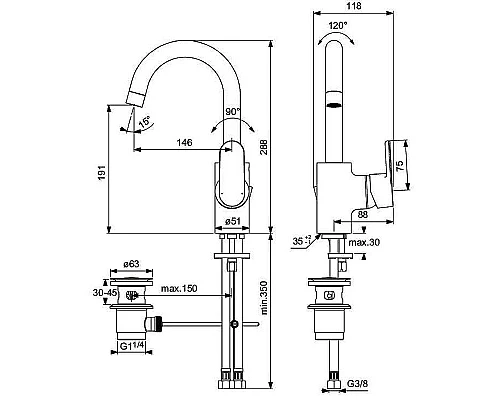 Купить Смеситель для раковины Ideal Standard Vito B0410AA Хром в магазине сантехники Santeh-Crystal.ru