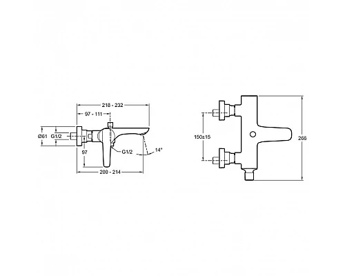 Заказать Смеситель для ванны Jacob Delafon Aleo+ E72319-CP Хром в магазине сантехники Santeh-Crystal.ru