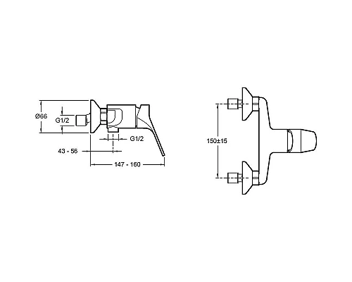 Заказать Смеситель для душа Jacob Delafon Brive E75765-CP Хром в магазине сантехники Santeh-Crystal.ru
