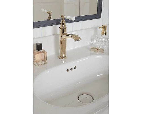 Приобрести Смеситель для раковины Jacob Delafon Cleo 1889 E24307-BGG Золото глянцевое в магазине сантехники Santeh-Crystal.ru