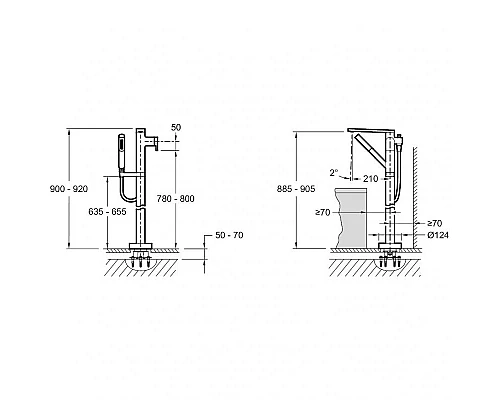 Купить Смеситель для ванны Jacob Delafon Composed E73087-CP Хром в магазине сантехники Santeh-Crystal.ru