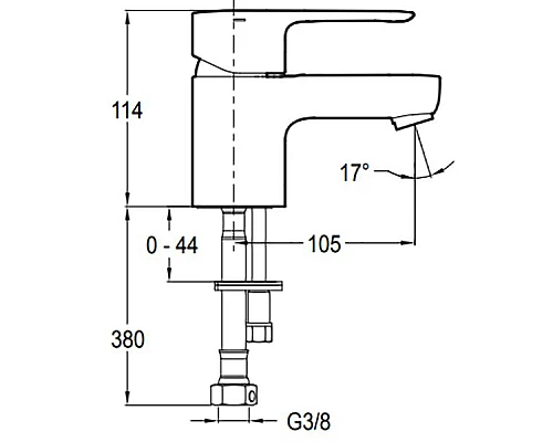 Купить Смеситель для раковины Jacob Delafon July E16027-4-CP Хром в магазине сантехники Santeh-Crystal.ru