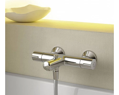 Приобрести Смеситель для ванны Jacob Delafon July E45714-CP с термостатом Хром в магазине сантехники Santeh-Crystal.ru