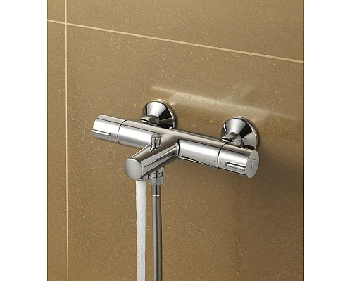 Приобрести Смеситель для ванны Jacob Delafon July E45714-CP с термостатом Хром в магазине сантехники Santeh-Crystal.ru