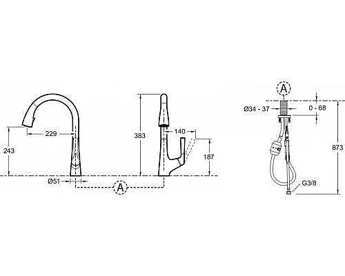 Заказать Смеситель для кухни Jacob Delafon Malleco E77748-VS Матовая сталь в магазине сантехники Santeh-Crystal.ru