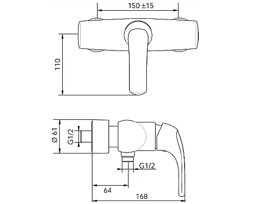 Заказать Смеситель для душа Jacob Delafon Nateo E71253 Хром в магазине сантехники Santeh-Crystal.ru