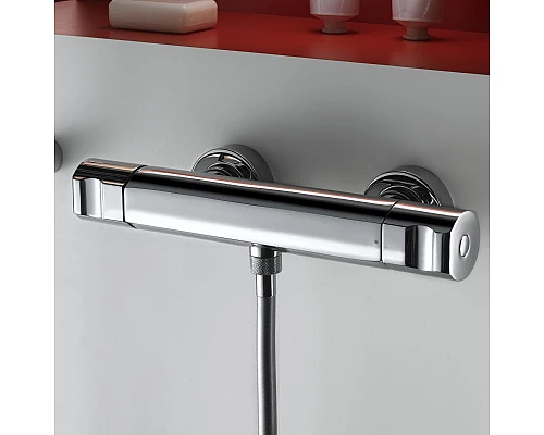 Заказать Смеситель для душа Jacob Delafon Singulier E10872-CP с термостатом Хром в магазине сантехники Santeh-Crystal.ru