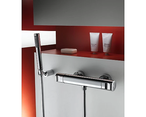 Заказать Смеситель для душа Jacob Delafon Singulier E10872-CP с термостатом Хром в магазине сантехники Santeh-Crystal.ru