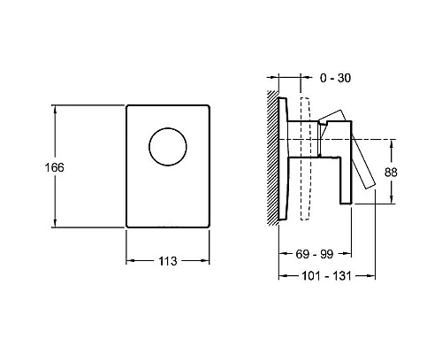 Заказать Смеситель для душа Jacob Delafon Stillness E98711-CP Хром в магазине сантехники Santeh-Crystal.ru
