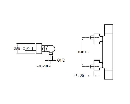Приобрести Смеситель для душа Jacob Delafon Talan E10091RU-CP с термостатом Хром в магазине сантехники Santeh-Crystal.ru