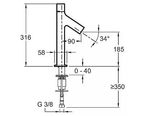 Купить Смеситель для раковины Jacob Delafon Talan E10379RU-CP Хром в магазине сантехники Santeh-Crystal.ru