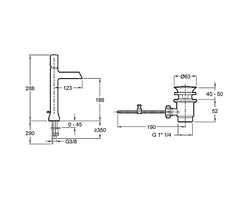 Заказать Смеситель для раковины Jacob Delafon Toobi E8990-BN Полированный никель в магазине сантехники Santeh-Crystal.ru
