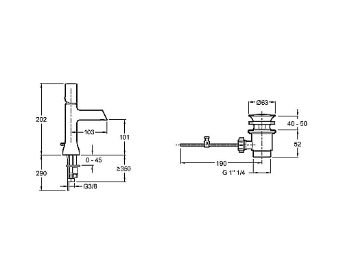 Купить Смеситель для раковины Jacob Delafon Toobi E8959-CP Хром в магазине сантехники Santeh-Crystal.ru