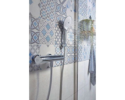 Приобрести Смеситель для душа Jacob Delafon Villette E23720-CP с термостатом Хром в магазине сантехники Santeh-Crystal.ru