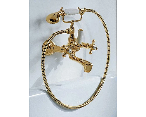 Приобрести Смеситель для ванны Kludi Adlon 514414520 Золото 23 карат в магазине сантехники Santeh-Crystal.ru