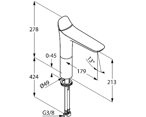 Заказать Смеситель для раковины Kludi Ambienta 532960575 Хром в магазине сантехники Santeh-Crystal.ru